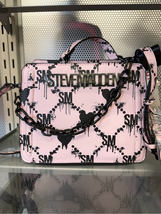 Steve Madden Handbags - Steve Madden Pink Bleeding Heart Bevln Halloween Print Box Crossbody Bag